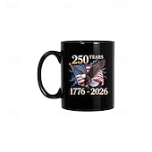  Tazza da caffè per il 250° anniversario degli Stati Uniti (1776-2026), con aquila calva patriottica americana. &Tazza commemorativa con bandiera, regalo per il cinquecentesimo anniversario dedicato ai