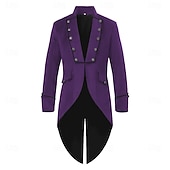 abordables Vêtements d&amp;#39;extérieur-Rétro Vintage Queue-de-pie Manches longues Prince Vampire Gentleman Déguisement Homme Fantaisie Halloween Carnaval Mascarade Foire de la Renaissance LARP Adulte Manteau