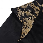 economico Capispalla-Barocco Medievale Rinascimento Cappotto Lunghe Principe Vampiro Nobile Ricamato Costume Per uomo Reale Halloween Carnevale Mascherata Feste Fiera Rinascimentale LARP Adulti Cappotto