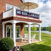 billige Hageflagg-250-årsjubileum USA-flagg Gud velsigne Amerika-banner 4. juli-dekorasjoner stort 250-årsjubileumsbanner for utendørs, innendørs, hage, veranda, plen