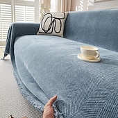 cheap Sofa Cover-Sofa Cover Blanket One Piece Couch Cover Anti Cat Scratch Herringbone Sofa Slipcover Full Coverage Furniture Protector Washable Sofa Throw for Living Room