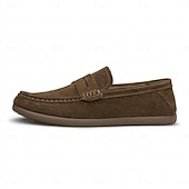 Χαμηλού Κόστους Casual loafers-Ανδρικά κρεμ μοκασίνια σε χρώμα penny – ελαφριά, casual παπούτσια με slip-on, άνετα υποδήματα για θέρετρα για ταξίδια διακοπών, αναψυχή το Σαββατοκύριακο και καθημερινή χρήση.