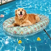 abordables Juguetes de verano-Flotador inflable para perros grandes, apto para mascotas que pesen entre 65 y 180 libras, diseñado para usar en piscinas, sin batería.