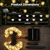 preiswerte Solar-Außenleuchten-12m Lichterketten 100 LEDs Solarmodul Warmweiß Kaltweiß Rot Kreative Lichterketten Festtagslichter Halloween Innenbereich Kreativ USB-betrieben Solarbetrieben