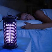 voordelige Elektrische vliegenmepper-Elektrische vliegenvanger voor buiten, 365 nm, verdelgt ongewenste bezoekers, IP66 waterdicht, slimme lichtsensor, geluidsarme werking, voor binnen en buiten.