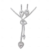 cheap Jewelry Sets-Jewelry Set Three-piece Suit Chrome 1 Necklace 1 Bracelet Earrings Women's Fashion Luxury Jewelry Set For Party
