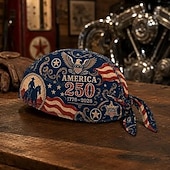 billiga U.S. 250-årsjubileum-3 st. amerikanska 250-årsjubileumscykling pirathatt bikerhuvudbonad, amerikansk flagga bandana dödskallehatt, patriotisk huvudduk för män kvinnor, 1776-2026 ridning, fiske, löpning, utomhussporter,