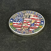  5 monete commemorative del 250° anniversario dell'America, moneta commemorativa patriottica del quinquennio 1776-2026 degli Stati Uniti, Statua della Libertà &Campana della Libertà, souvenir ideale