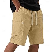 preiswerte Lässige Shorts-Herren Komfortbund Aktiv Shorts Freizeitshorts Sportliche Shorts Tasche Elastischer Bund Rein Einfach Einheitliche Farbe Komfort Schnelltrocknend Knielang Lässig Outdoor Training Sport Sportlich Blau