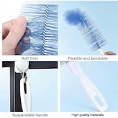 cheap Cleaning Supplies-4 Pcs Bendable Microfiber Head, Reusable Dust Remover, Fan Cleaning Brush, Washable Microfiber Duster for Electric Fans, Air Conditioning, Car Vents, Blinds, Curtains