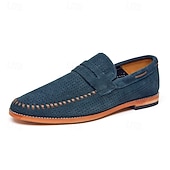 Недорогие Лоферы-Men's Breathable Perforated Loafers – Lightweight Summer Slip-On Shoes for Vacation Evenings, Outdoor Dining &amp; Resort Casual Wear