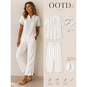  Calça chino feminina 100% algodão, ideal para o verão, férias e estilo streetwear. Comprimento total, cintura média, lisa, com bolsos, cintura elástica, confortável e sem elasticidade. Perfeita para uso diário, atividades ao ar livre e férias. Disponível