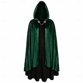 billige Kapper &amp; Kappene-Retro / vintage Kostymer i middelalderstil Renessanse Kappe Trollmann / heks Vampyrer Alv Trollmann Kostyme Herre fantasi Halloween Karneval Maskerade Renessansemesse LARP Voksne