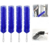 cheap Cleaning Supplies-4 Pcs Bendable Microfiber Head, Reusable Dust Remover, Fan Cleaning Brush, Washable Microfiber Duster for Electric Fans, Air Conditioning, Car Vents, Blinds, Curtains