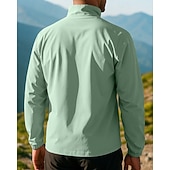 billige Vanntette jakker-Herre Vindtett jakke Softshell jakke Turjakke Utendørs Vanntett Vindtett Turantrekk Turklær Vår Høst Topper Camping / fotturer / grotting Løp Svart Hvit Gul