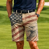 voordelige Patriottische 250 Shorts-4 juli 2026 250e Voor heren Ster Amerikaanse Amerikaanse vlag Adelaar korte broek Casual korte broek Golfshorts Medium Taille Zakelijk informeel Werk Golf Festival Platte shorts met 4 zakken Ontwerper