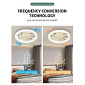 رخيصةأون إضاءات مراوح السقف-مروحة سقف مثبتة على السطح مزودة بإضاءة LED - إضاءة قابلة للتعتيم بألوان دافئة، طبيعية، وباردة بيضاء، تغطي مساحة 15-30 مترًا مربعًا، مزودة بجهاز تحكم عن بعد، مطلية بالنيكل المصقول، قاعدة E26