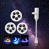 voordelige Sterrenstelsel &amp; Planetarium-melkwegprojector &amp;Nachtlampje, USB-aangedreven sterrenhemelprojectorlamp, 15 patronen, draagbaar LED-nachtlampje voor slaapkamer, auto, huisdecoratie, dromerige plafondprojectielamp