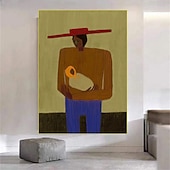 cheap People Paintings-Mintura Handmade Man Oil Paintings On Canvas Wall Art Decoration Modern Abstract Figure Picture For Home Hotel Decor Rolled Frameless Unstretched Painting