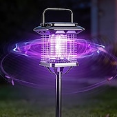 cheap Decorative Lights-Solar Bug Zapper Outdoor, Solar Mosquito Zapper, Rechargeable Battery, Waterproof Electric Fly Zapper for Patio, Backyard, Garden, Camping