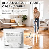 cheap Household Appliances-100 Pieces Multi-Effect Floor Cleaning Sheets, Dissolvable Concentrated Mopping Slices for Deep Cleaning, Quick Drying &amp; Streak-Free Floor Cleaner for Hardwood, Tile, Marble, Laminate