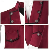 abordables Vêtements d&amp;#39;extérieur-Rétro Vintage Queue-de-pie Manches longues Prince Vampire Gentleman Déguisement Homme Fantaisie Halloween Carnaval Mascarade Foire de la Renaissance LARP Adulte Manteau