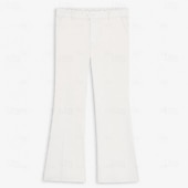 cheap Flare-Men's Trousers Dress Pants Flared Pants Suit Pants Pocket Elastic Waist Plain Comfort Soft Full Length Daily Outdoor Going out Fashion Casual White Khaki Stretchy