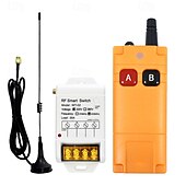 billiga Smarta strömbrytare-AC 220V 30A trådlös fjärrkontrollbrytare, högeffekts RF 433mhz-mottagare &amp;Sändarsats med extern sugantenn för vattenpump, motor, LED-lampa, industriell fjärrbrytare med lång räckvidd, wt-02