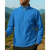 billige Vanntette jakker-Herre Vindtett jakke Softshell jakke Turjakke Utendørs Vanntett Vindtett Turantrekk Turklær Vår Høst Topper Camping / fotturer / grotting Løp Svart Hvit Gul