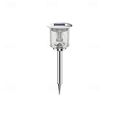 abordables Lampe anti-insectes-Piège à moustiques solaire d'extérieur en acier inoxydable, résistant aux insectes volants et étanche, idéal pour la terrasse, le jardin ou la cour.