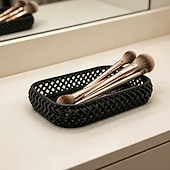 preiswerte Aufbewahrung &amp; Organisation-Leichtes, luxuriöses, gewebtes Ablagefach mit Hohlkammerstruktur für den Schreibtisch – Aufbewahrungsbox für Schmuck und Make-up-Pinsel auf dem Schminktisch – Ablage für Eingangsschlüssel und diverse