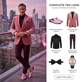economico Zoccoli e pianelle da uomo-Mocassini da uomo rosa con stampa coccodrillo: scarpe eleganti slip-on di lusso, calzature di tendenza perfette per matrimoni, balli di fine anno e feste alla moda.