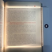ieftine Lumini de lectură-Lampă de citit cu LED-uri transparente, reîncărcabilă, cu 3 culori &amp;temporizator, lampă cu placă cu panou reglabil, lumină pentru carte pe toată pagina, pentru citit în pat noaptea, cadouri amuzante