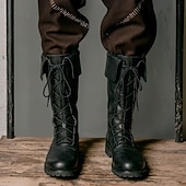 economico Calzature-Medievale Rinascimento Scarpe Stivali al ginocchio Stivali jazz piatti Costume Per uomo Celtico Costumi da pirata Halloween Mascherata Performance LARP Fiera Rinascimentale Adulti Scarpe