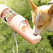 abordables Cuencos y Botellas de Viaje-Botella de agua portátil a prueba de fugas para perros, vaso de agua de viaje para perros, taza/bebida de viaje plegable