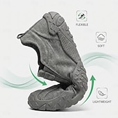abordables Zapatos Casuales Slip-On-Zapatillas de senderismo grises para hombre: zapatillas ligeras con cremallera lateral para actividades al aire libre, calzado cómodo y antideslizante para senderismo, viajes y aventuras cotidianas.