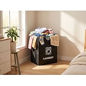 cheap Laundry Bags &amp; Hampers-60L Large-Capacity Thickened Sorting Trash Can with Sponge EVA Handle, Foldable Storage Bag, Holds 60 Bottles, Durable Polyester Material, Suitable for Kitchen, Home, and Office Waste Organizers