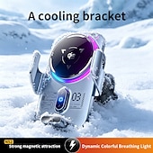 preiswerte Fahrzeughalter-Qi2 25W kabelloses Autoladegerät mit Halbleiterkühlung, magnetischer Schnellkühl-Handyhalterung, automatischer Klemmung und RGB-Beleuchtung, kompatibel mit iPhone 17/16/15/14, Samsung S26 und Android