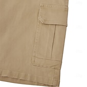 economico Classico-Per uomo Carico tattico Pantaloncini cargo Shorts Pantaloncini casual Tasca Semplice Sopra il ginocchio Casuale All'aperto Abbigliamento casual alla moda Moda Streetwear Cáqui Escuro Nero Inelastico