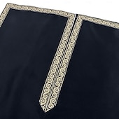 baratos Αριστος-Retro Vintage Medieval Renaissance Waist Belt Tunic Prince Warrior Stand Collar Fancy Dress Men's Fantasy Halloween Carnival Renaissance Fair LARP Adults' Top Belt