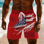  Herrenshorts zum 250. Jubiläum mit patriotischer amerikanischer Flagge 1776 2026 Schwimmshorts mit Kordelzug seitlichen Taschen Sommer Strandbekleidung