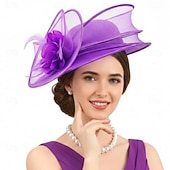 cheap Fascinators &amp; Hats-Derby Hat Church Hat Kentucky Derby Hat Gentlewoman Noblewoman Fancy Dress Women's Masquerade Derby Ascot Horse Racing Festival Adults' Headpiece