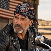 billiga U.S. 250-årsjubileum-3 st. amerikanska 250-årsjubileumscykling pirathatt bikerhuvudbonad, amerikansk flagga bandana dödskallehatt, patriotisk huvudduk för män kvinnor, 1776-2026 ridning, fiske, löpning, utomhussporter,