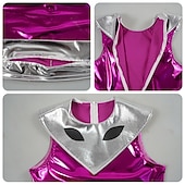 voordelige Dameskostuums-Jurken Outfits Fancy kostuum Buitenaards kostuum Ruimtemeisje Cosplay Glanzend latex patent Metallic Kinderen Volwassenen Dames Halloween Carnaval Boekenweek Feest Prestatie Aankleden