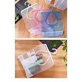 abordables Almacenamiento y organización-2 bolsas de almacenamiento colgantes de malla para estante de baño, organizador colgante multifuncional transpirable, cesta de almacenamiento de pared para ducha, cocina, lavadero, cosméticos y