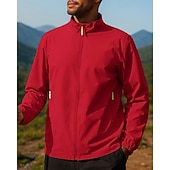billige Vanntette jakker-Herre Vindtett jakke Softshell jakke Turjakke Utendørs Vanntett Vindtett Turantrekk Turklær Vår Høst Topper Camping / fotturer / grotting Løp Svart Hvit Gul