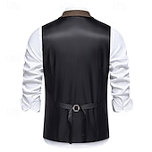 preiswerte Herren Kostüme der 1920er Jahre-Goldene Zwanziger 1920er Retro Vintage Weste Der große Gatsby Doppelreihiger Verschluss Fischgrät-Tweed Gekerbtes Revers Kostüm Herren Wiederbelebung Hochzeitsfeier Alltagstauglich Erwachsene Weste