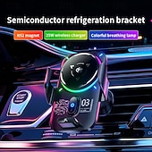 preiswerte Fahrzeughalter-Qi2 25W kabelloses Autoladegerät mit Halbleiterkühlung, magnetischer Schnellkühl-Handyhalterung, automatischer Klemmung und RGB-Beleuchtung, kompatibel mit iPhone 17/16/15/14, Samsung S26 und Android