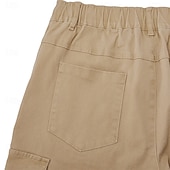 economico Classico-Per uomo Carico tattico Pantaloncini cargo Shorts Pantaloncini casual Tasca Semplice Sopra il ginocchio Casuale All'aperto Abbigliamento casual alla moda Moda Streetwear Cáqui Escuro Nero Inelastico