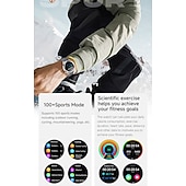abordables Montres connectées-Montre connectée pour homme (répondre/passer des appels), bracelet d'activité avec écran tactile HD rond de 1,39 pouce, moniteur de fréquence cardiaque et de sommeil SpO2, étanche IP68, montre
